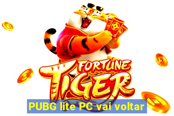 PUBG lite PC vai voltar